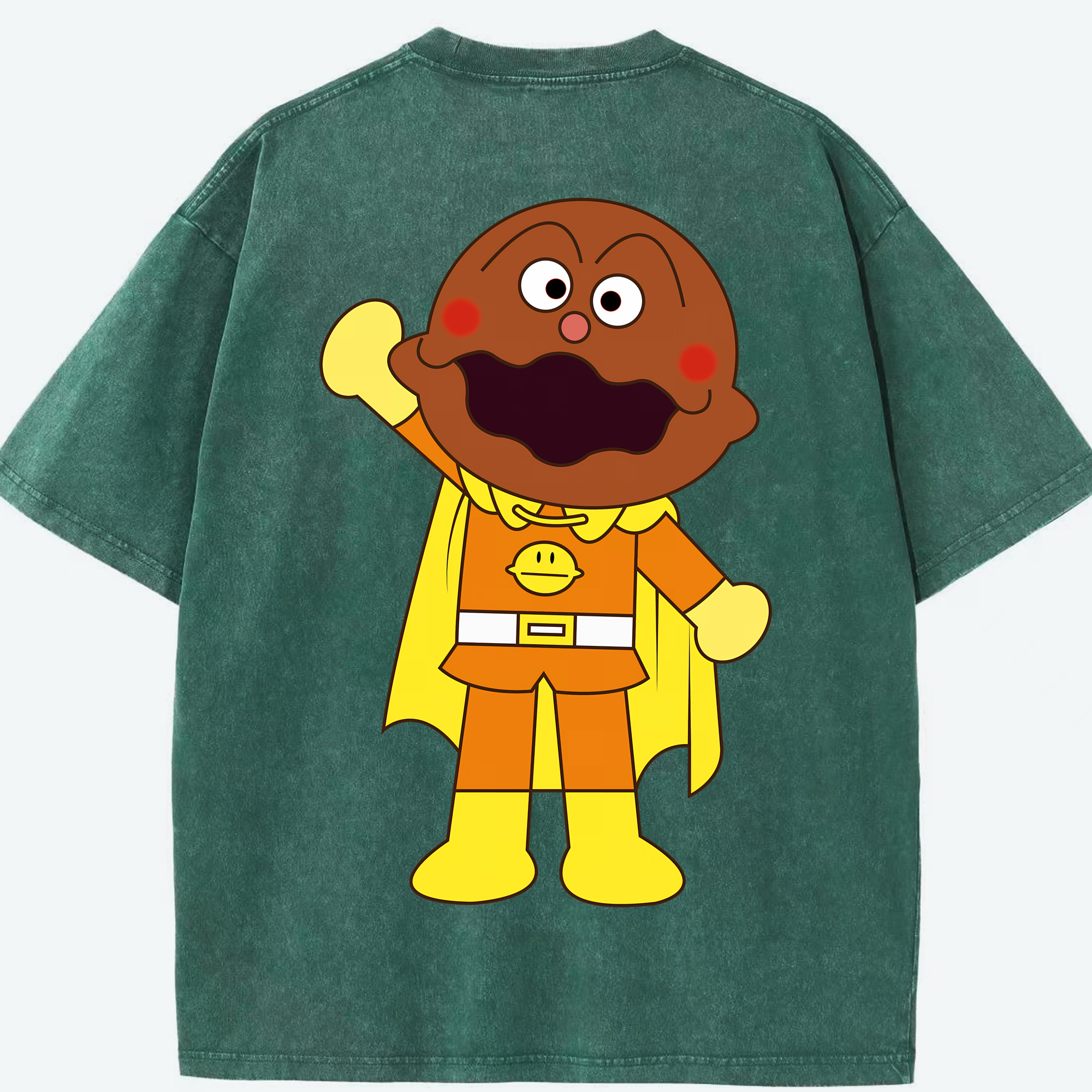 （画像用） アンパンマン Anpanman 綿100% ヴィンテージ風 半袖Tシャツ（背面プリント）